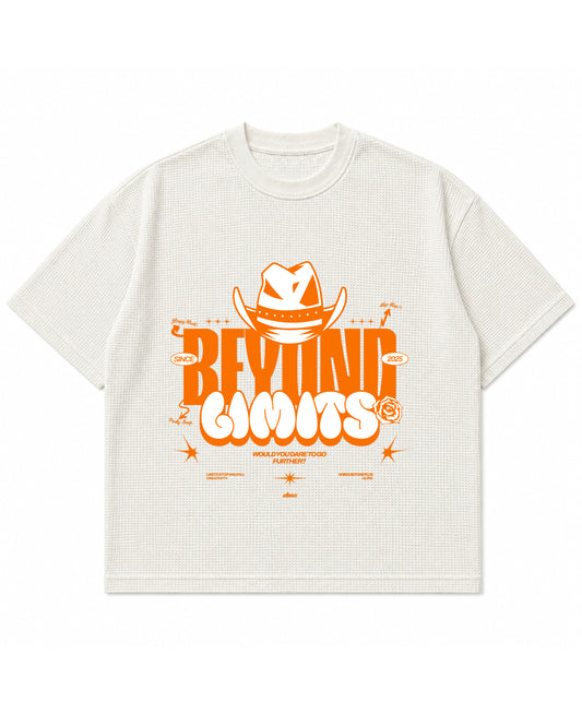 Off-white waffle boxy fit Front Design