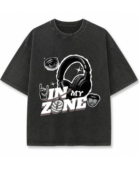 Vintage Fade Wash Oversized T-shirt Front Design