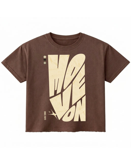 Brown Boxy Fit T-shirt Front Design