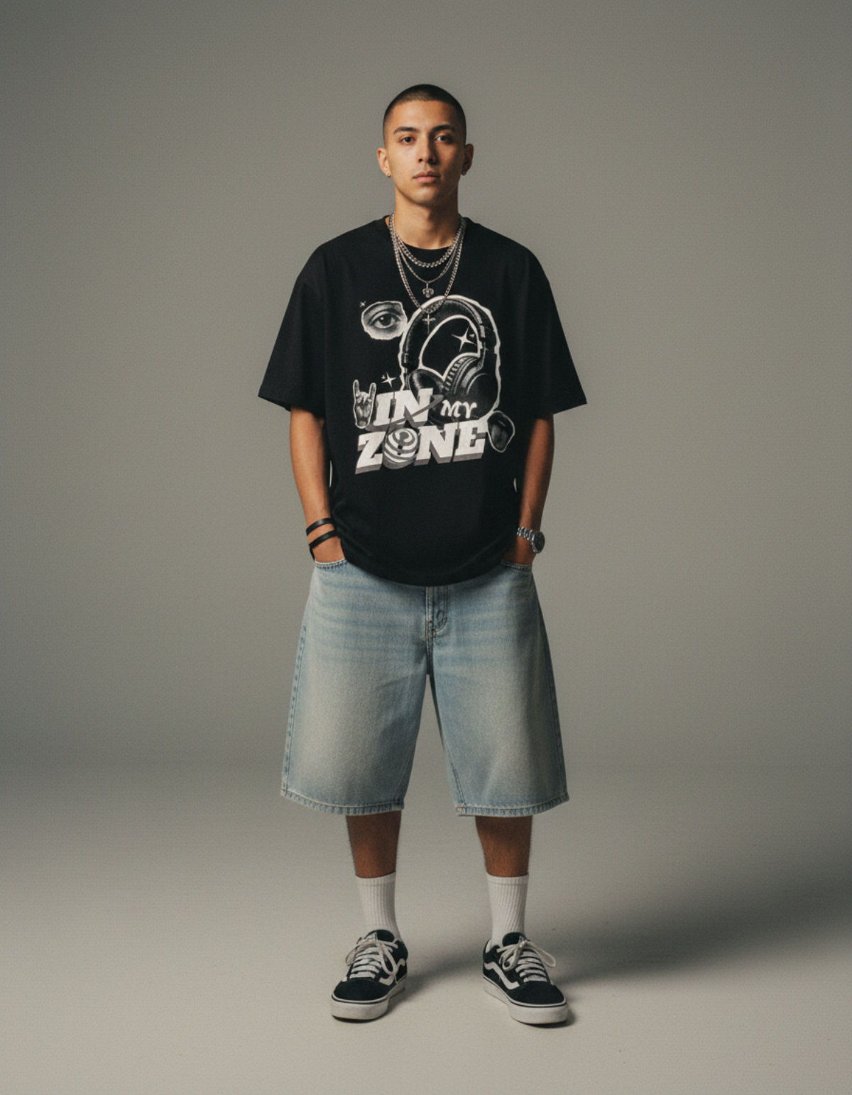 IN MY ZONE Vintage Fade Oversized T-Shirt - THE ZONE COLLECTION