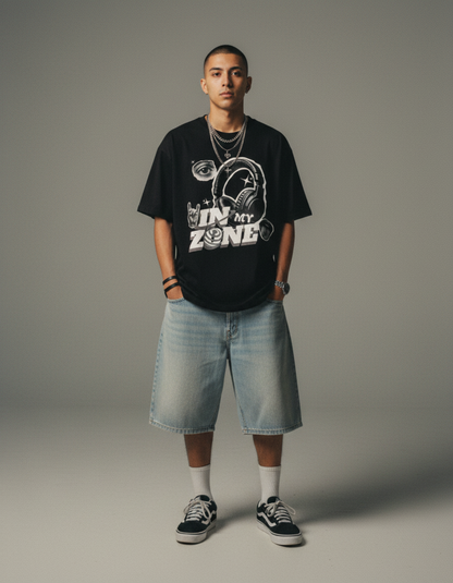 IN MY ZONE Vintage Fade Oversized T-Shirt - THE ZONE COLLECTION