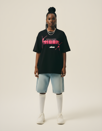 CHEERY BLOSSOM MOON Oversized T-Shirt - NEBULA'S COLLECTION