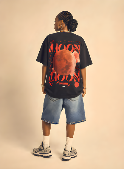 BLOODY MOON - Oversized T-Shirt - NEBULA'S COLLECTION