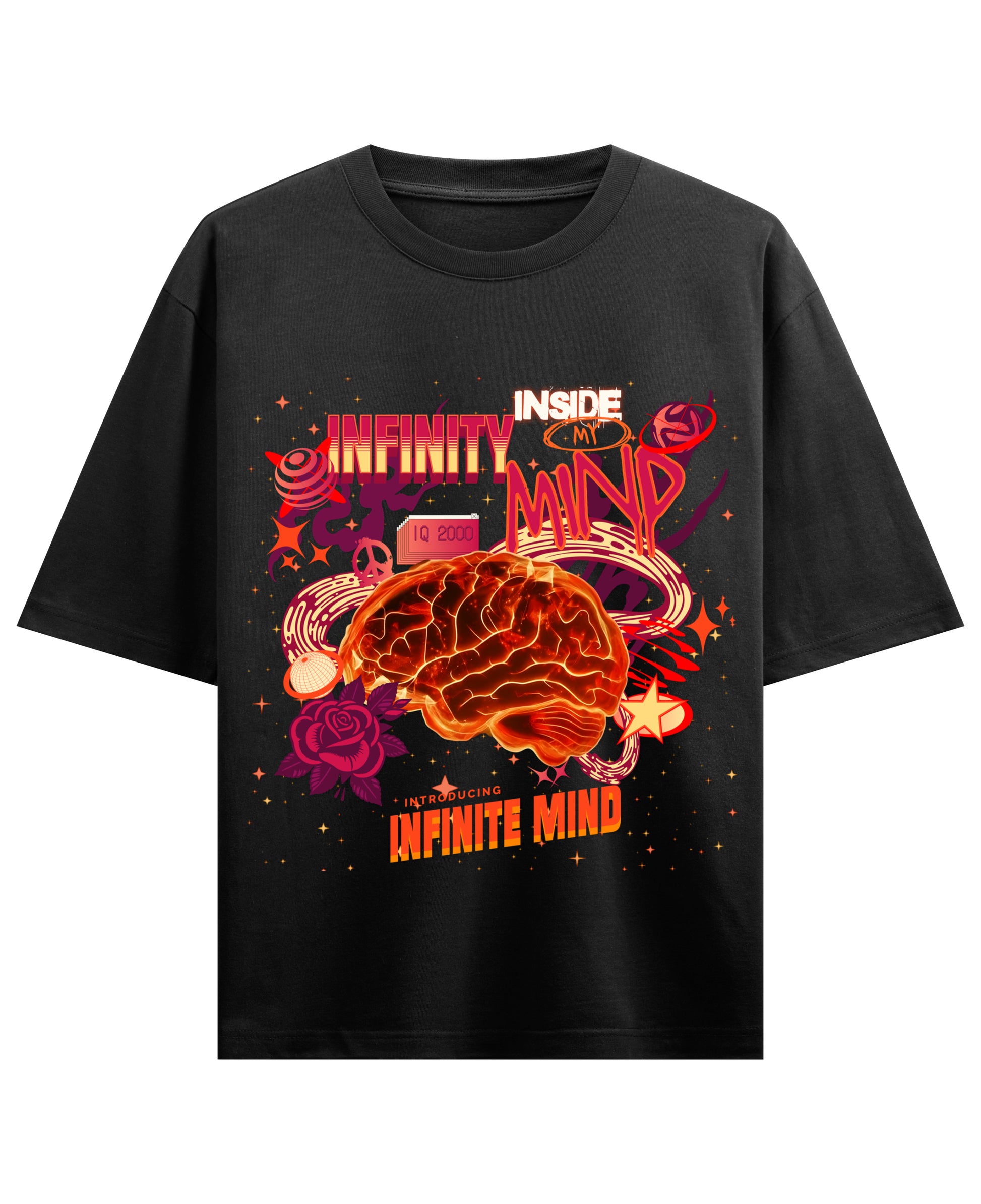 Black Oversized T-shirt Front Design