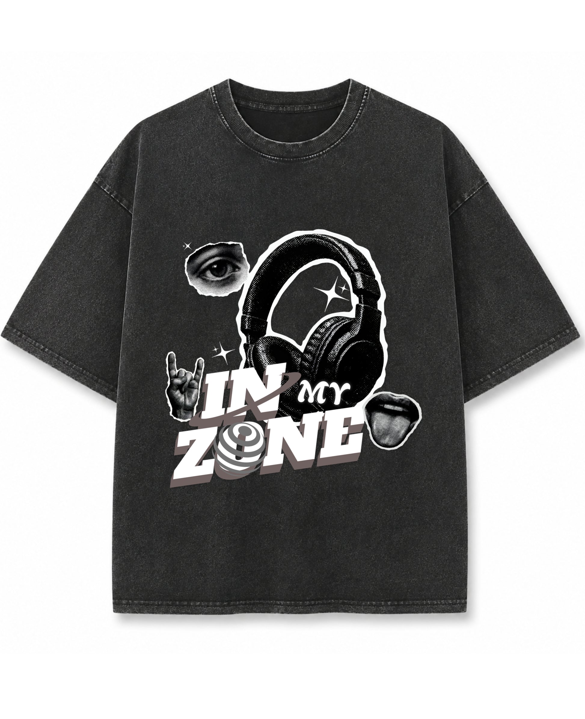 Vintage Fade Wash Oversized T-shirt Front Design