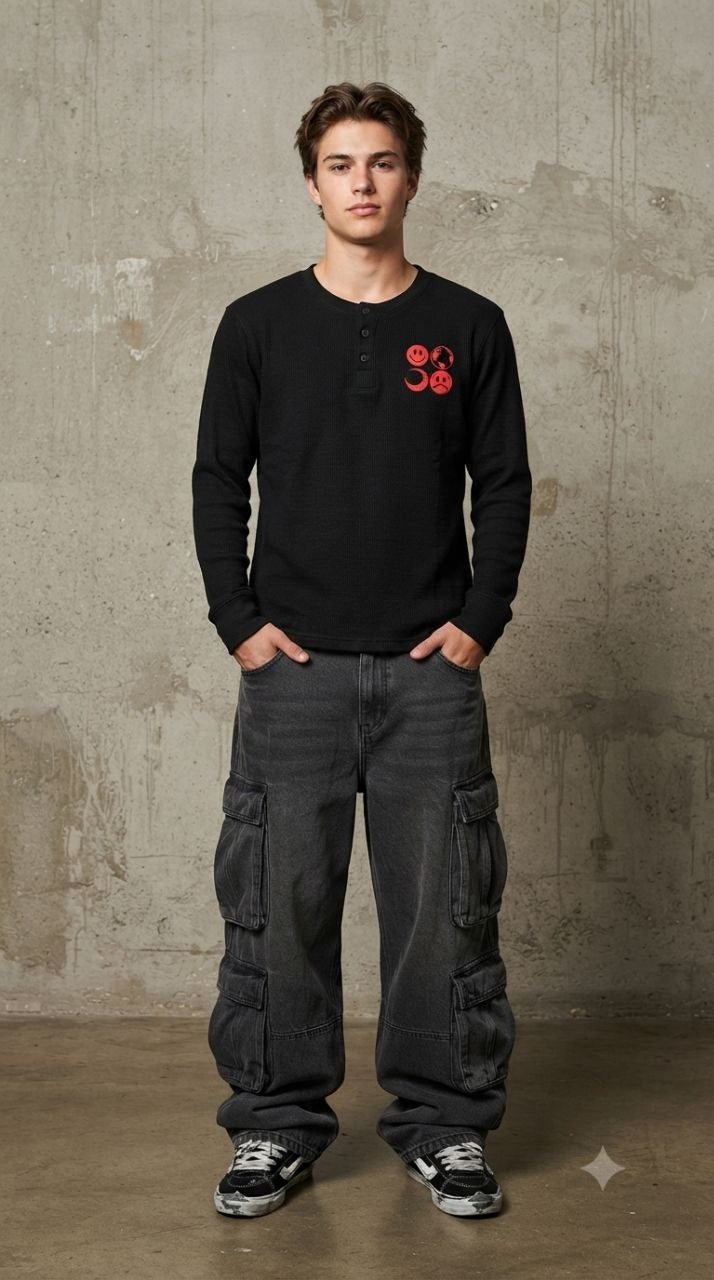 BETTER PERSON - HENLEY WAFFLE KNITS