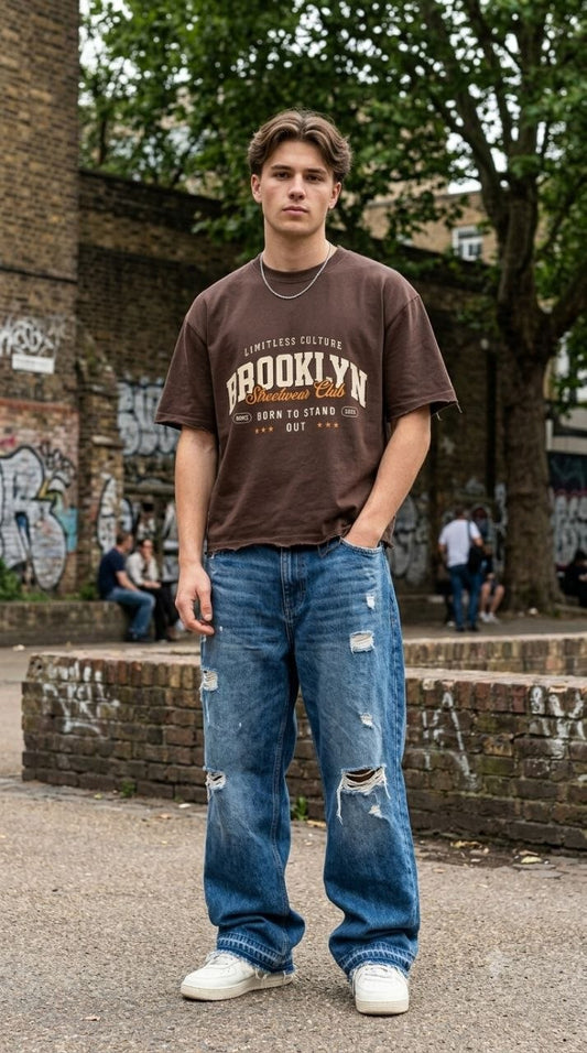 BROOKLYN - RIPPED BOXY TEE