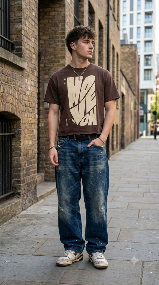 MOVE ON - RIPPED BOXY TEE